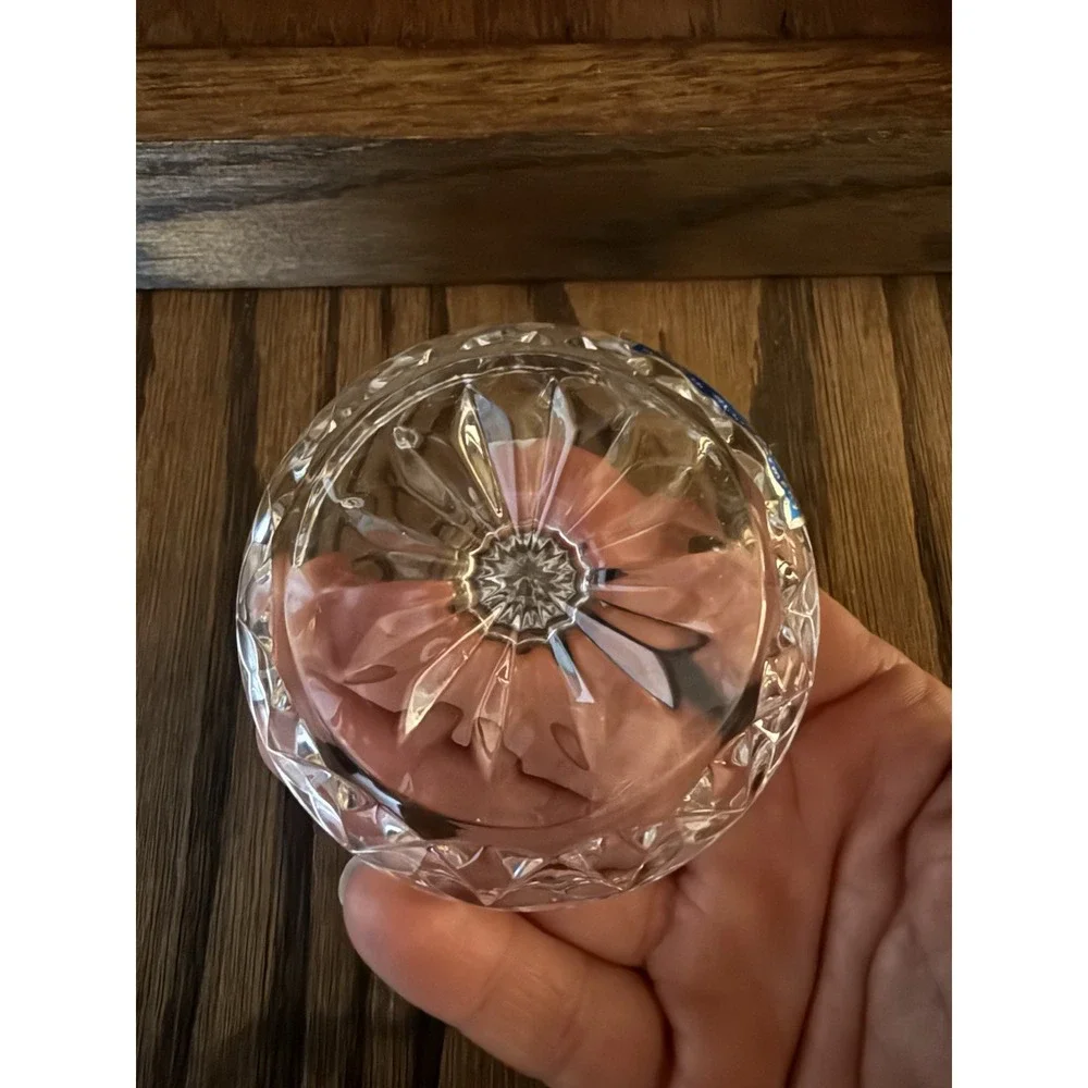 Vintage Crystal Ring Holder Dish Clear Hand-Cut Glass Made in Germany Vanity